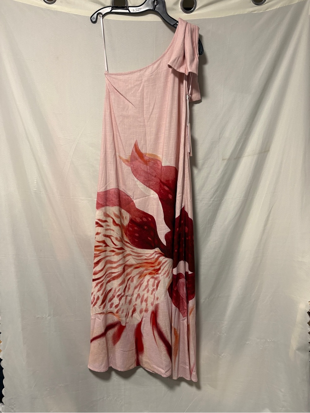 NWT White Closet Tropical Floral Linen Dress Size XSmall